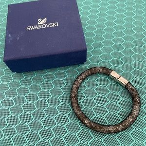 Authentic Swarovski black and crystal mesh bracelet - never worn!